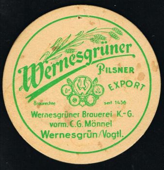 Wernesgrün Bierdeckel
