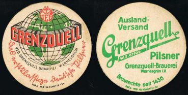 Wernesgrüner - Grenzquell Bierdeckel