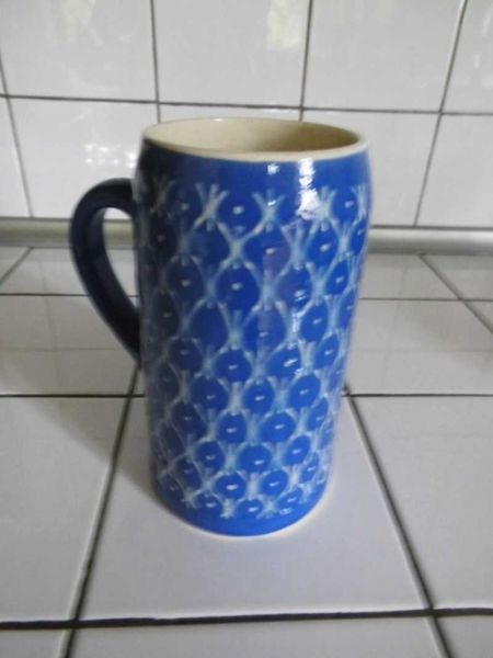 blauer Bierkrug, sehr guter Zustand
