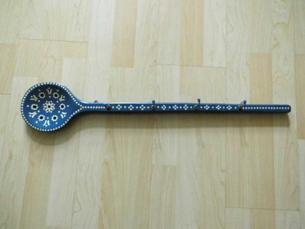 Hakenleiste, 70 cm, Wandhakenleiste, Handtuchhalter, 70er Jahre, handbemalt