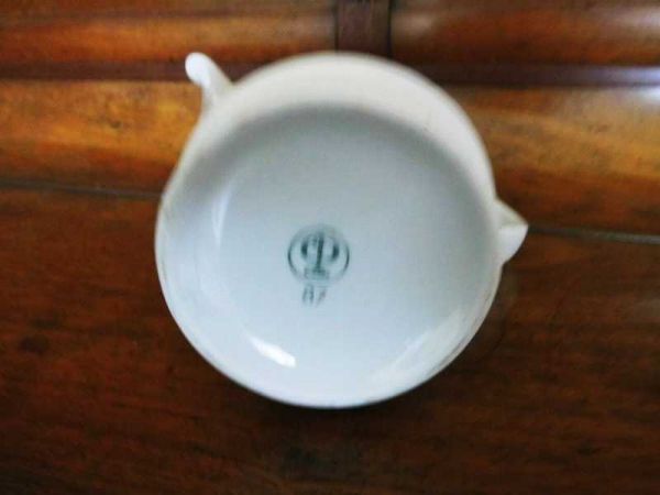 alte Kaffeekanne, Teekanne von Colditz, Rosenmotiv