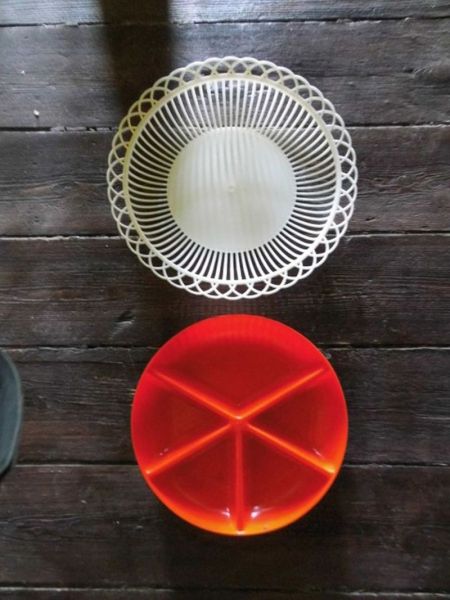 Servierschale, Brotkorb aus den 70er Jahren, Kunststoff, Kult