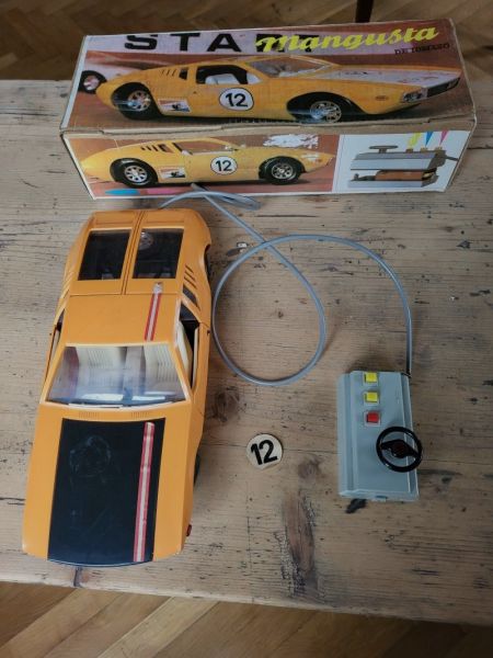 DDR Spielzeug Fernlenkauto De Tomaso Mangusta Anker PIKO+Karton
