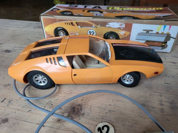DDR Spielzeug Fernlenkauto De Tomaso Mangusta Anker PIKO+Karton