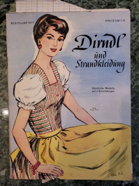 Dirndl und Strandkleidung DDR Mode Zeitschrift, Schnittmuster