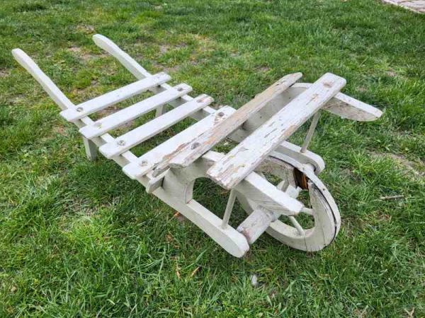 kleine Schubkarre Dekoration, Holzkarre