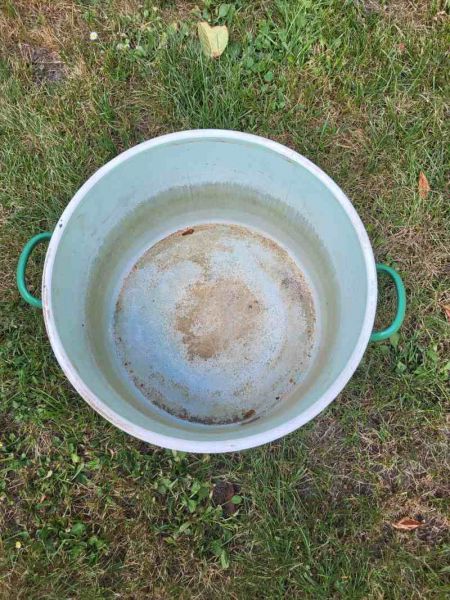 emaille Topf, Einwecktopf, Pflanztopf