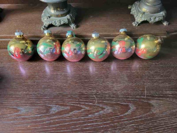 6 DDR Weihnachtskugeln, Christbaumschmuck, Weihnachtsbaum, Weihnachtsschmuck