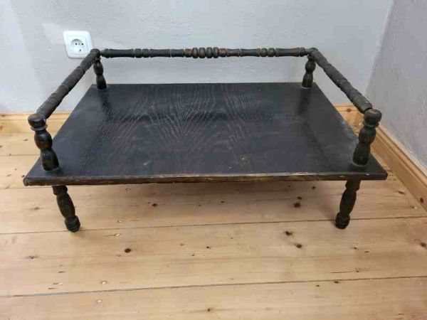 alte Jugendstil Dekoration Holzablage, Tablett