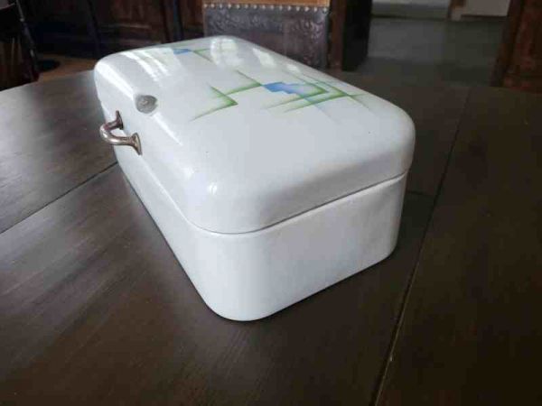 alter Brotkasten, Brotdose, antik emaille email Aufbewahrung, Deko