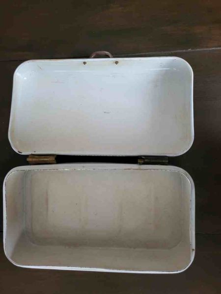 alter Brotkasten, Brotdose, antik emaille email Aufbewahrung, Deko