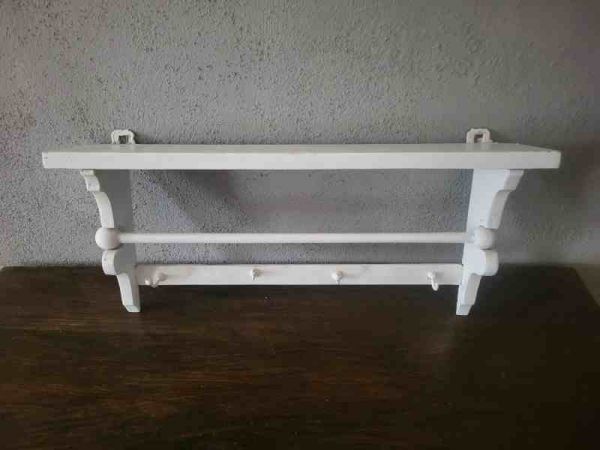 altes Wandregal, Küchenregal, Gewürzregal aus Massivholz