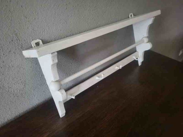 altes Wandregal, Küchenregal, Gewürzregal aus Massivholz