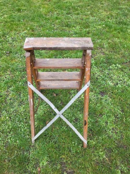 alte Holzleiter Bockleiter Klappleiter