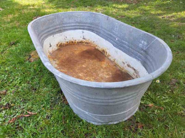 alte Babywanne, Zinkwanne Wanne Badewanne, Waschwanne, Pflanzgefäß
