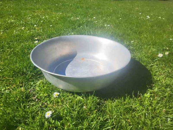 alte Alu Schüssel, Waschschüssel, Pflanzschale, Pflanztopf