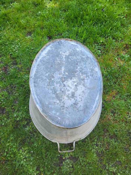 große Zinkwanne, Wanne , Pflanzgefäß, Pflanzkübel