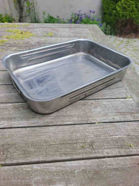 kleine Edelstahl Fleischwanne Servierplatte Wanne mit Griffen Metzgerwanne