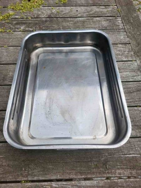 kleine Edelstahl Fleischwanne Servierplatte Wanne mit Griffen Metzgerwanne