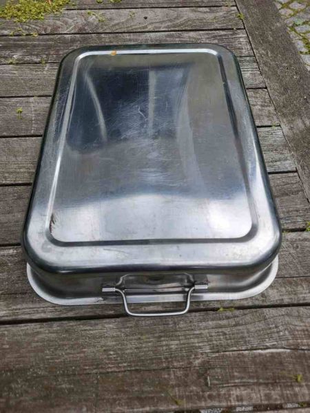 kleine Edelstahl Fleischwanne Servierplatte Wanne mit Griffen Metzgerwanne