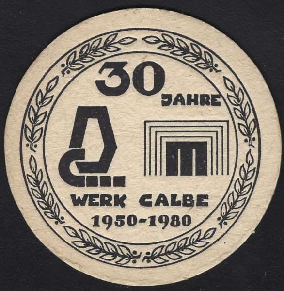 BietBierdeckel vom Werk Calbe
