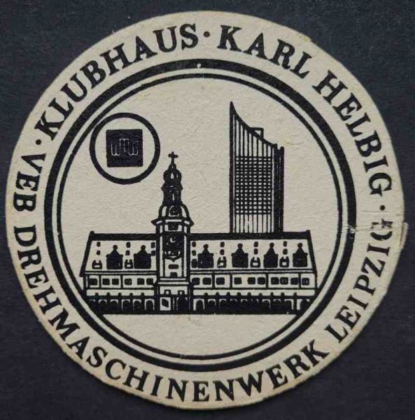 coaster from VEB Drehmaschinenwerk Leipzig / Klubhaus Karl Helbig