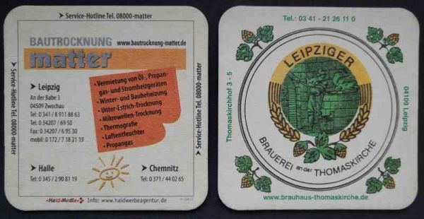 Leipziger Brauerei near Thomaskirche coaster