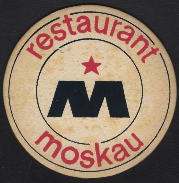 Bierdeckel vom Restaurant Moskau