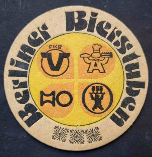 Bierdeckel von den Berliner Bierstuben