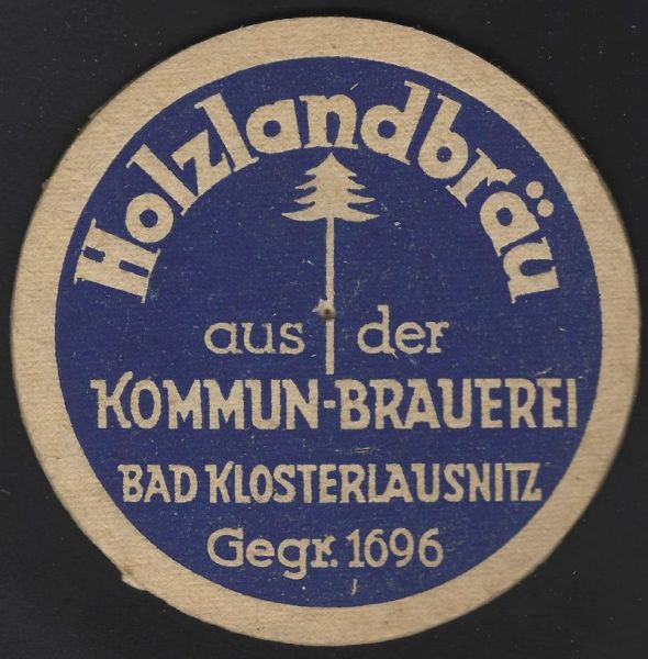 Kommun - Brauerei Bad Klosterlausnitz Bierdeckel