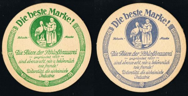 Schloßbrauerei Bierdeckel aus Chemnitz
