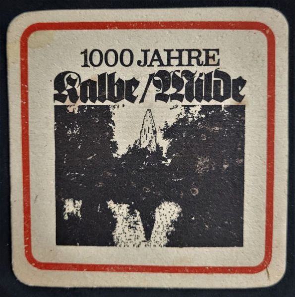 Bierdeckel von der Stadt Kalbe / Milde