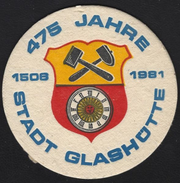 Bierdeckel aus Glashütte
