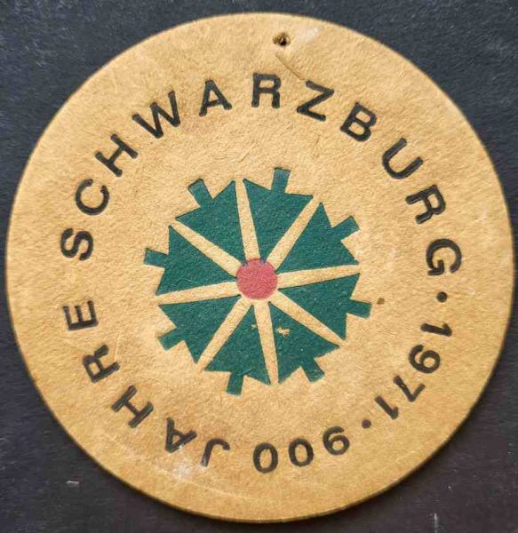 Bierdeckel aus Schwarzburg, 1971 - 900 Jahre
