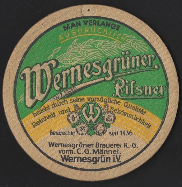 Wernesgrüner Bierdeckel