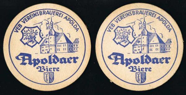 apoldaer brauerei ddr bierdeckel