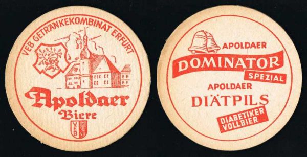 apoldaer brauerei ddr bierdeckel