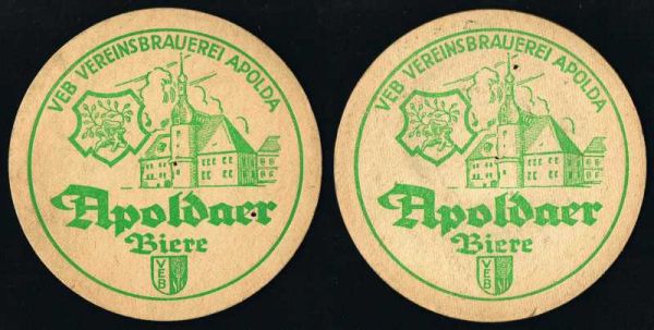 apolda brauerei ddr bierdeckel