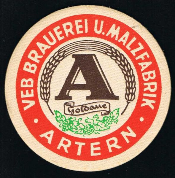 artern barbarossa brewery coaster
