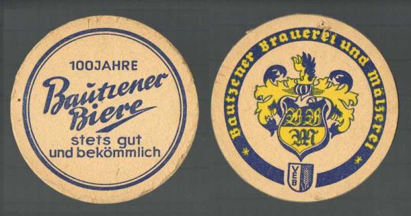 bautzener brauerei ddr bierdeckel