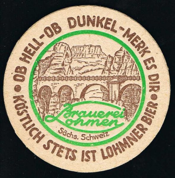 lohmen brauerei ddr bierdeckel