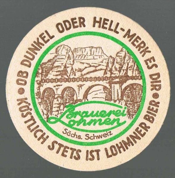 lohmen brauerei ddr bierdeckel