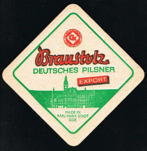braustolz brauerei ddr bierdeckel