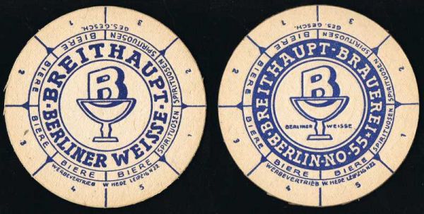 breithaupt berlin brauerei ddr bierdeckel