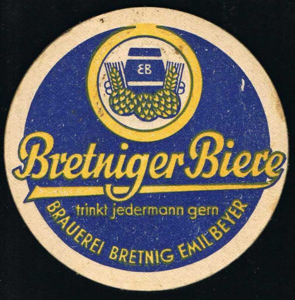 bretnig brauerei ddr bierdeckel