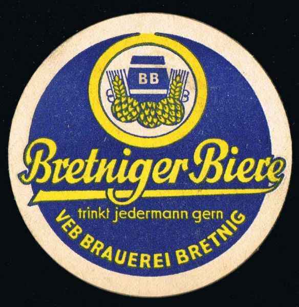 bretniger brauerei ddr bierdeckel