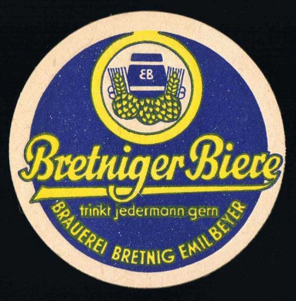 bretniger brauerei ddr bierdeckel