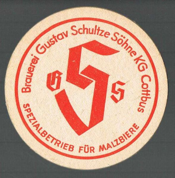 gustav schultze brauerei ddr bierdeckel