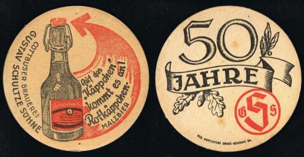gustav schultze brauerei ddr bierdeckel