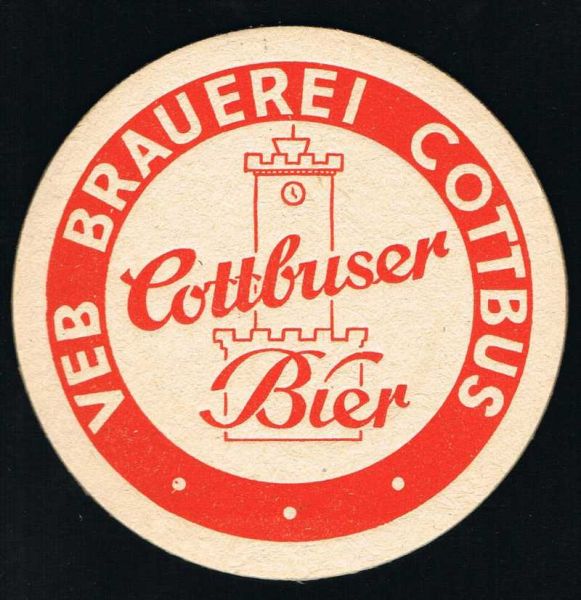 cottbus brauerei ddr bierdeckel